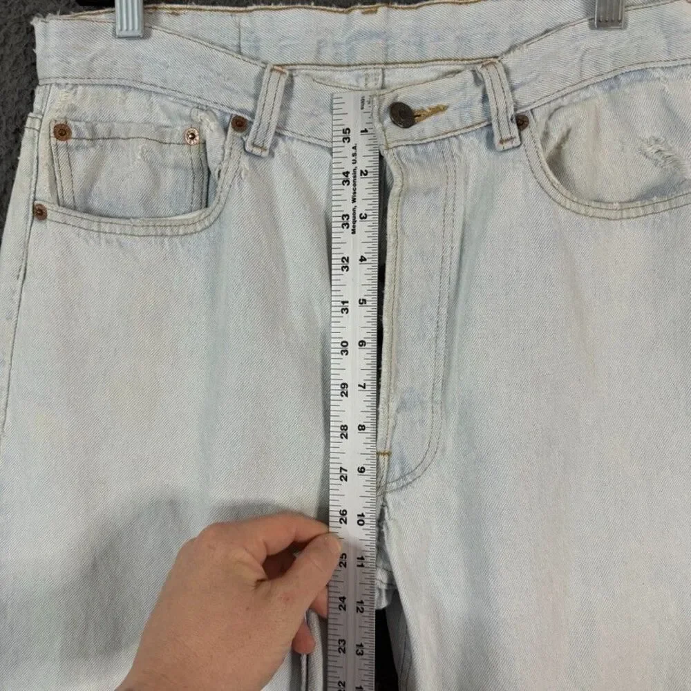 Vtg Levis 501 Jeans Mens 34x30 (Fits 31x29) Blue Stone Wash Made in USA 90s